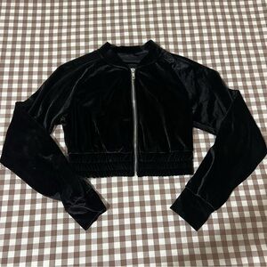 Black Velvet Jogger Set